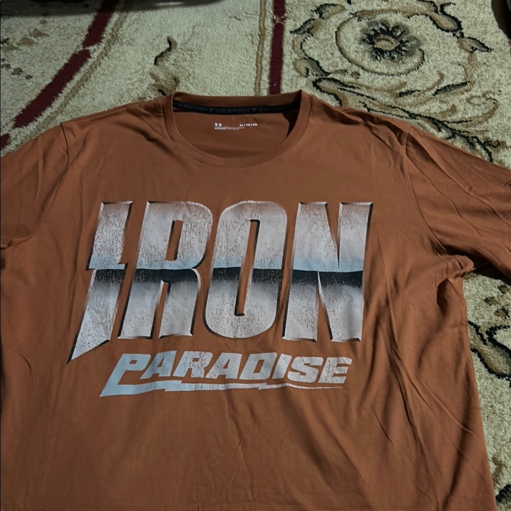 Project Rock Under Armour Short Sleeve Tee with IRON PARADISE Graphic
